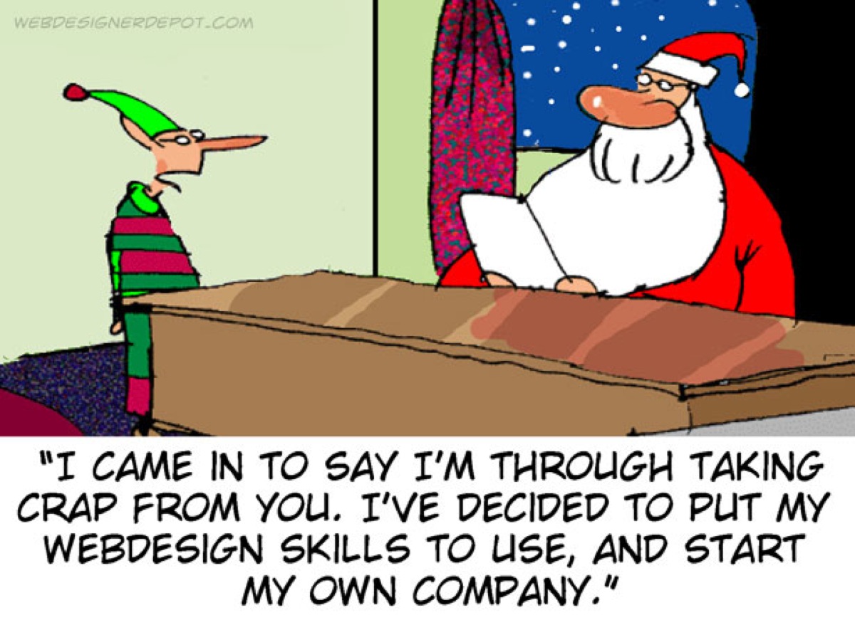 Funny Christmas Pictures - Santa Claus and the Elf
