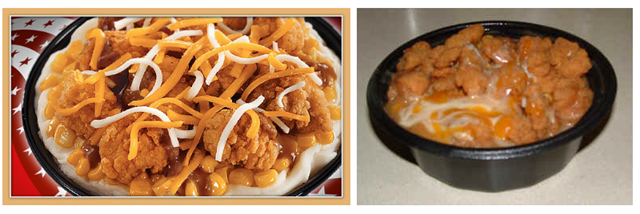 KFC Famous Bowl - Fast food: ads vs reality